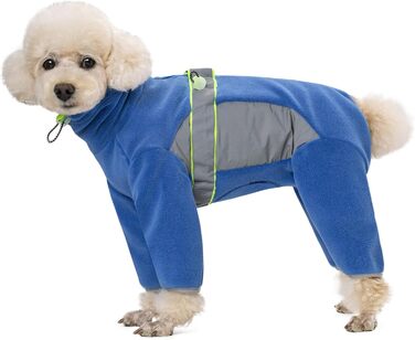 Теплий зимовий пуховик для собак BT Bär, блакитний, розмір S, з кільцем D, регульований, з блискавкою