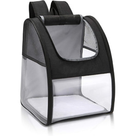 Рюкзак для собак і котів PETCUTE: переноска-рюкзак для маленьких собак і котів до 7.5 кг (Чорний)