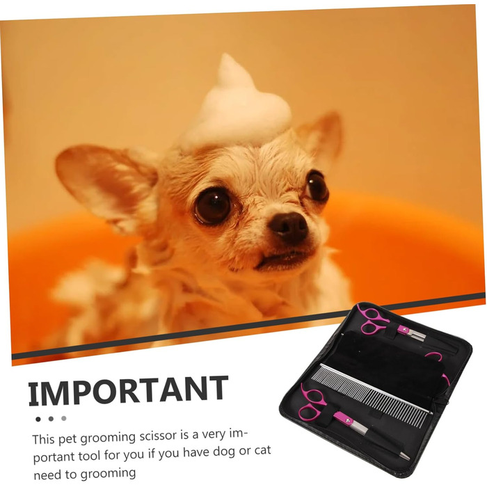 Професійні вигнуті ножиці для грумінгу собак Mipcase з нержавіючої сталі. Безпечні закруглені кінчики для стрижки та догляду вдома та в салоні