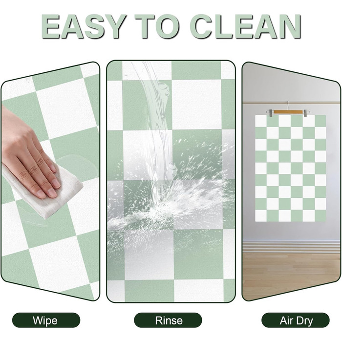 Килимок для котячого корму BLESWIN - килимок для котів та собак, чорно-білий, 61x40,5 см. Захист від розливу води та корму