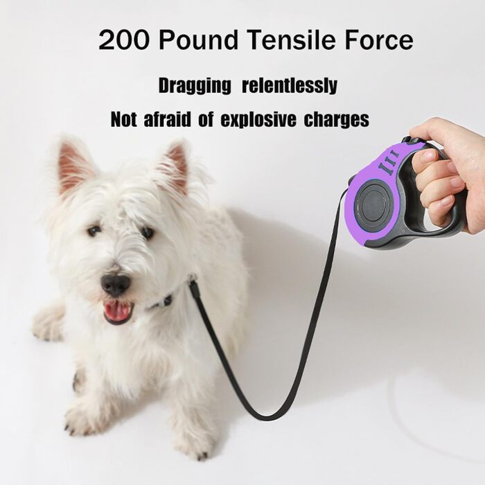 Рулетка для собак та котів з автоматичним згортанням, нейлонова шлейка, зручний ручний гачок, міцна, 3.4-5.6 м