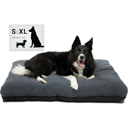 Зручне ліжко для собак та котів Zollner, сіре - 90x67x8 см, з антиковзким покриттям, можна прати до 30°C