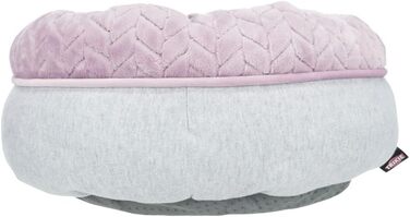 Ліжко для собак TRIXIE Junior 50x40 см світло-сіре/фіолетове - м'яке міні-ліжко для цуценят та маленьких собак, кошик, антиковзаюче покриття