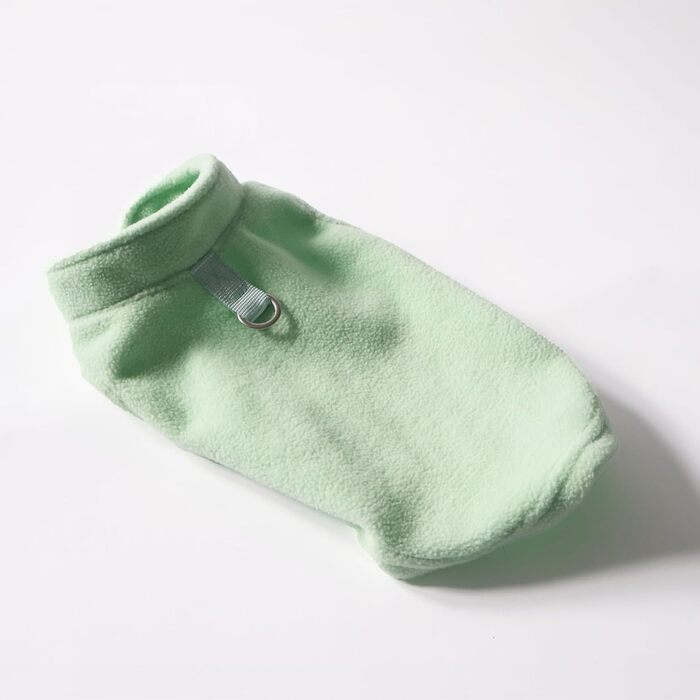 Тепла жилетка для собак та котів Jacko & Co з кільцем для повідка – м'яка, легка, дихаюча (XXL, м'ятний)