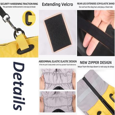 Водонепроникний теплий зимовий одяг для собак - куртка-жилет для собак, теплий одяг для тварин, для катання на лижах (Сірий-Помаранчевий, 3XL)