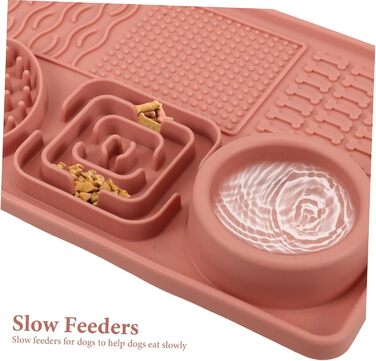 Килимок для повільного годування собак та котів BESPORTBLE з присосками, силікон