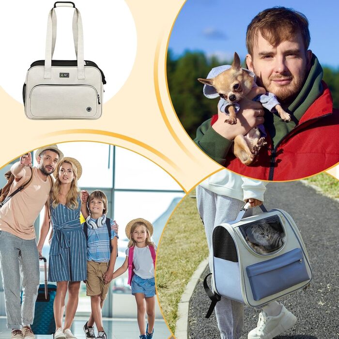 Шлейка-рюкзак для собак та котів | М'який рюкзак з регульованим ременем | Зручна переноска для тварин у подорожах, на прогулянках, у парк та магазин