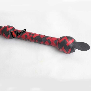 Бич для тренувань з кенгурячої шкіри, 4.6 м, 16 плетінь, для розвитку розривів, спорту, шкіряного живота та шкіряної ролики всередині, червоний та чорний