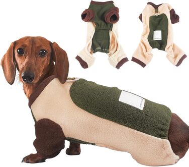 Теплий зимовий костюм для дрібних собак, комбінезон для такси, теплий халат для цуценят, бежевий, розмір S