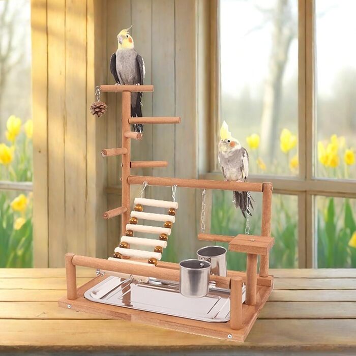 Стійка-ігровий майданчик для птахів Parrot Playstand - ідеально для папуг, хвилястих попугаїв, канарів та інших птахів