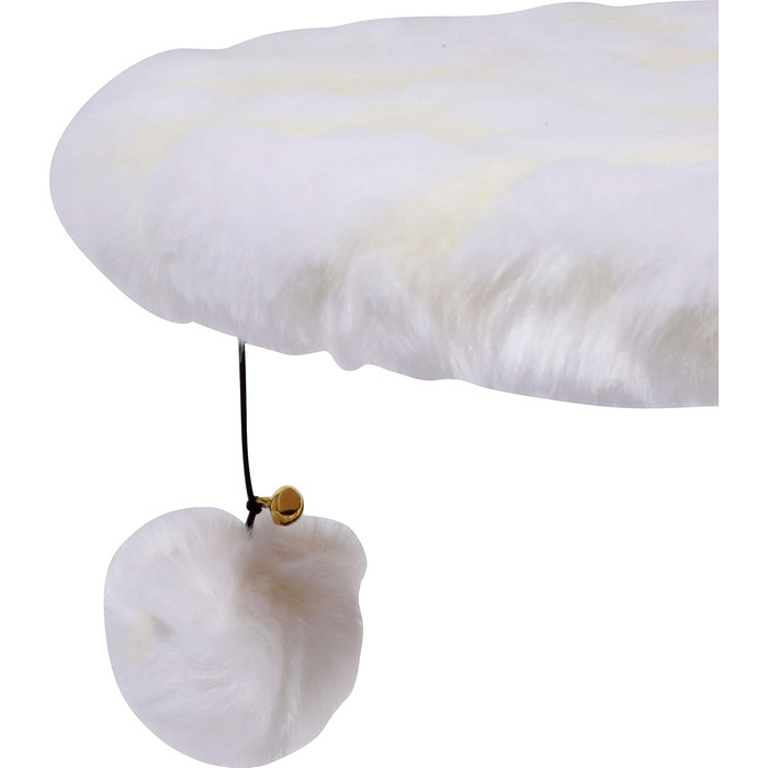 Дерев'яна кігтеточка для котів Dobar® 35290FSCe Design - з джутовою обробкою та іграшкою, Ø 50 x 72-82 см, Колір: Браун (Holly)