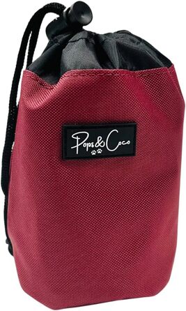 Сумка для ласощів для собак Pops & Coco Leckerli-Tasche, з карабіном, для тренувань, прогулянок та подорожей (червона)