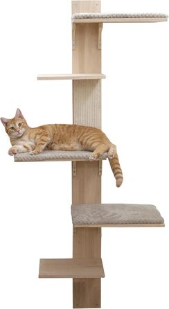 Стійка для котів Kerbl Timber, настінна, натуральний/тауpe, 150 см, до 4,5 кг