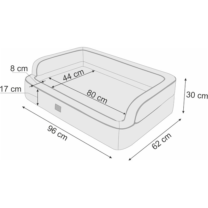Ліжко для собак та котів, знімний чохол, корзина, подушка, лежанка, софа для собак, XXL 117x79 см, коричневий