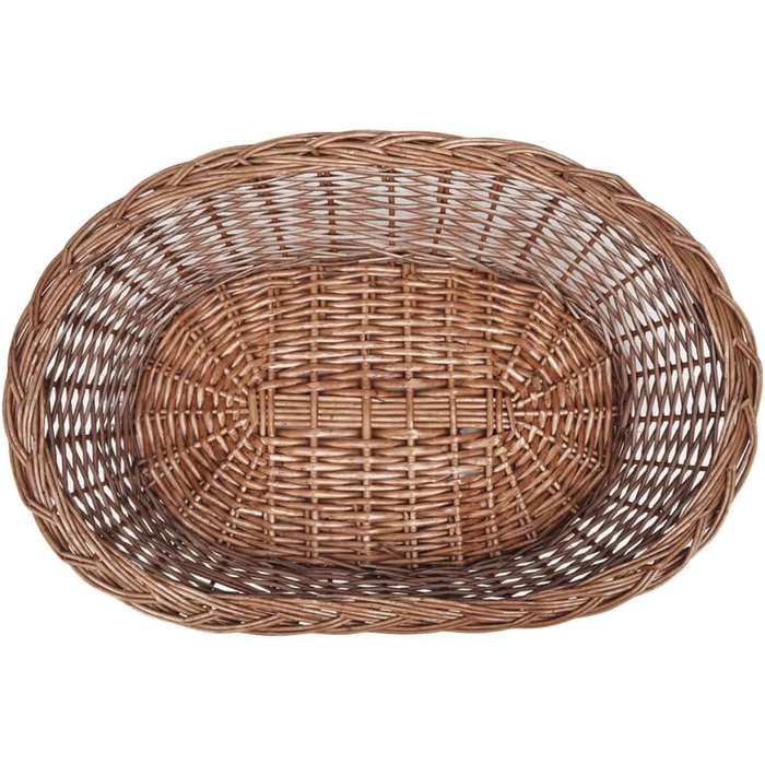 Ліжко для собак та котів vidaXL, плетене з лози, натуральне, 70×48×18 см