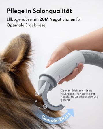 Ультрасушар для собак HomeRunPet Ultraleiser - професійний фен для грумінгу, 99 швидкостей та регулювання температури, 3 насадки