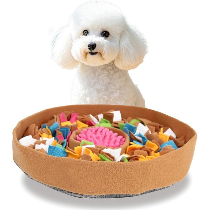 RGBRGB Преміум килимок для повільного годування собак – інтерактивна годівниця, стимуляція розуму та зменшення тривоги (38,1 x 5,1 см) (Коричневий)