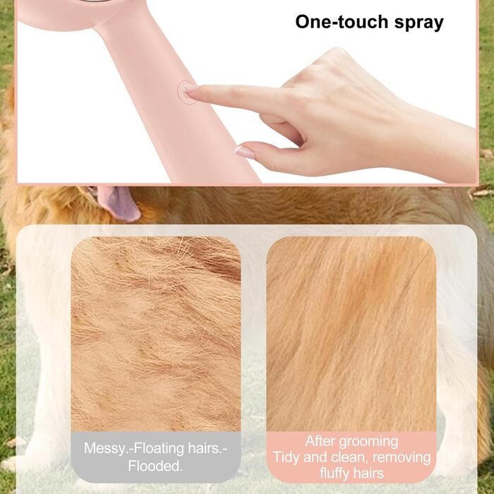 Кам'як для вичісування котів, щітка для грумінгу котів, видалення ковтунів та бруду, рожевий колір