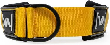 VITOMALIA® Легке відбиваюче нашийник для собак з гальмом, 4 см, міцний нейлон та м'який неопрен, для середніх собак