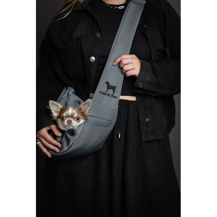 Трансформер для собак Noah & Paw: переноска для маленьких собак до 5 кг з регульованим ремінцем та м'яким хутром