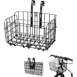 Складаний велосипедний кошик - навісний багажник для велосипеда, чорний, вантажопідйомність 25 кг
