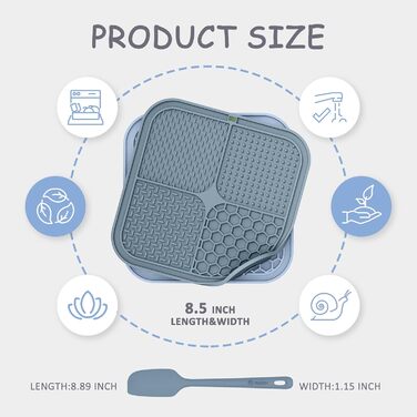 Килимок для повільного годування собак та котів з присосками, 2 шт. - проти нудьги та тривоги