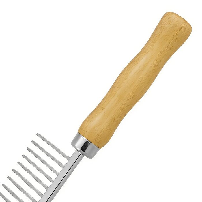 Набір для грумінгу TopMed ETS: 3 нержавіючі гребені, бамбукова ручка, для собак, котів та інших тварин