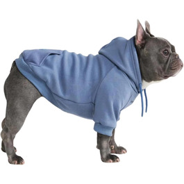 Собачий худі Spark Paws Slate Blue S – преміум фліс, комфорт, для всіх порід
