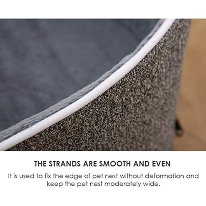 Ортопедичний лежак для котів та собак з memory foam, знімний чохол (S, антрацит)