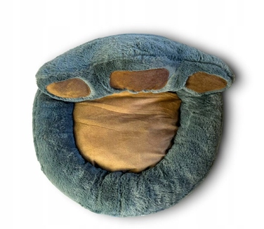 М'яке плюшеве лежак-кокон для собак з високими бортиками