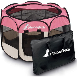 Клітка-манеж для собак та котів XianghuangTechnology, м'яка тканина, портативна, складана, для дому та вулиці