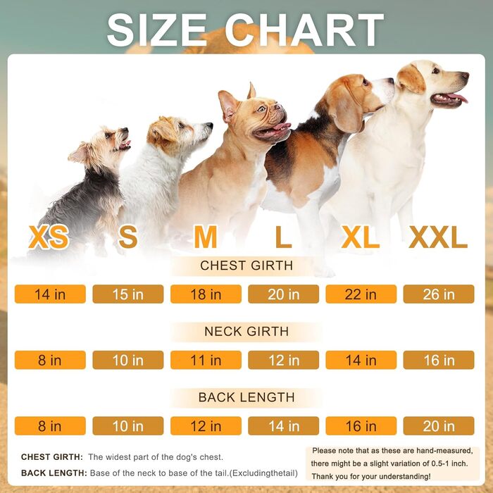 Піжама для собак BEAUTYZOO, тепла флісова піжама для великих собак, зимова піжама для тварин, жовто-зелена піжама з ґелєвцем, тепла та дихаюча, одяг для собак, розмір S (Back: 10', Chest: 15', Neck: 10')