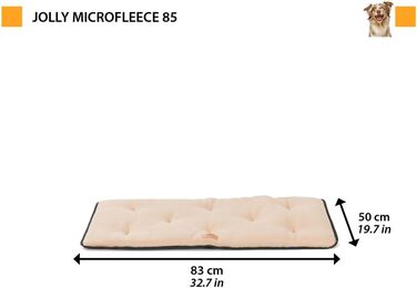 Килимок для собак Ferplast - м'яке ліжко-софа для середніх собак, 83 x 50 x 3,5 см (колір: коричневий, бежевий). Зносостійкий, водонепроникний, з мікрофлісу, легко миється.