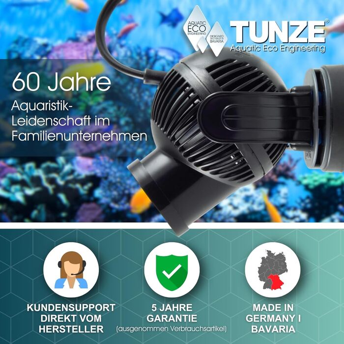Фільтр для акваріума Tunze Comline 3162, поверхнева та донна фільтрація, для акваріумів 60-400 л, з потужним магнітним кріпленням, гнучке фільтруюче середовище