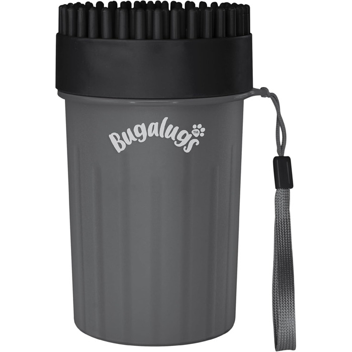 Очищувач лап для собак Bugalugs - портативний душ для лап собак та котів (Чорний, Medium)