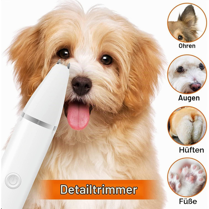 Професійний тример для собак Paw Trim Pro: безшумна водонепроникна машинка для стрижки шерсті на лапах, навколо очей, вух та обличчя (набір)