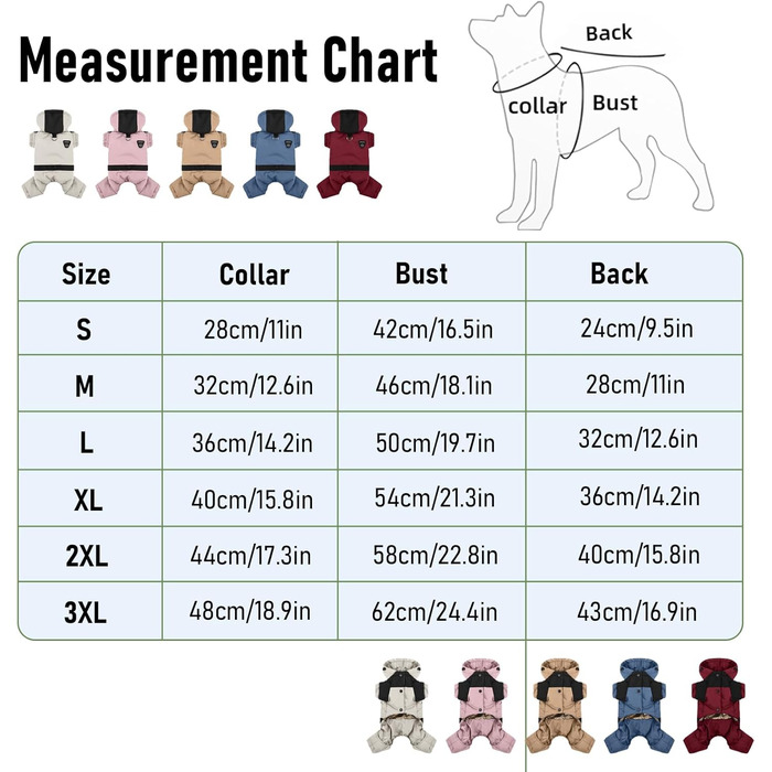 Водонепроникний зимовий теплий халат для собак з капюшоном, повний халат, захист від снігу, регульований (Бежевий, M)