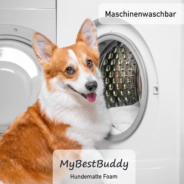 MyBestBuddy ортопедична подушка для собак, преміум, 8 см пінний наповнювач, сіра, 80x60 см, знімний тканинний чохол, прати при 40°C, гіпоалергенна, лежак для середніх собак