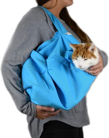 Зручна переноска для котів Cozy Comfort, світло-блакитна, для ліків, догляду за шерстю, візитів до ветеринара, чистки зубів і стрижки кігтів