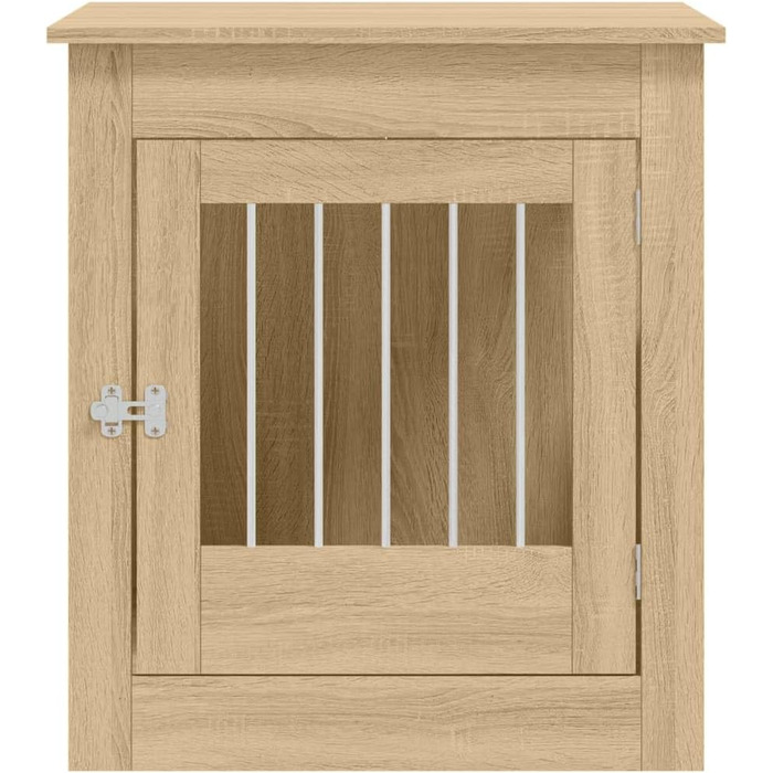 Собачий вольєр-меблі vidaXL, замиканий, 2-в-1, дерев'яний, Sonoma Oak, 64,5x80x71 см
