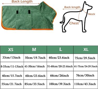 Швидковисихаючий халат для собак з мікрофібри, для малих, середніх та великих тварин, регульований, для собак та котів вагою 13,6–23,6 кг (M)