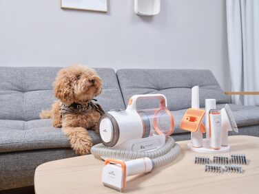 Ручний пилосос ETA Pet Master для догляду за тваринами: 3 рівні потужності, тришаровий фільтр, 1.4 л контейнер, LED-панель, самоочищуючі насадки