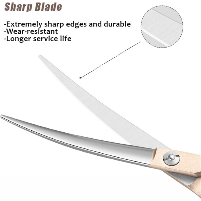 Професійна вигнута ножиця для собак 7 дюймів (440C сталь) - для грумінгу собак та котів