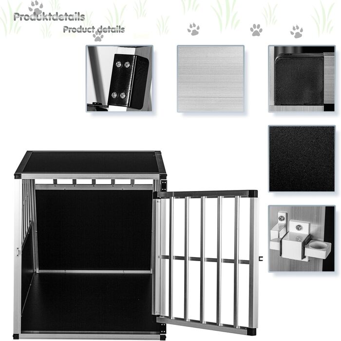 Кія для собак з похилою передньою та задньою стінками, 75° - вибір розміру, M (54×69×60 см), L (65×91×69,5 см)