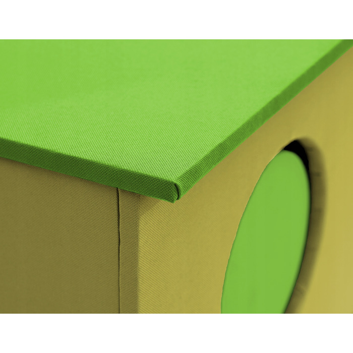 Будиночок для кота Mr. Riddick, багатоколірний, квадратний (43 см x 41,5 см x 34 см)