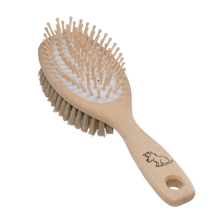 Щітка для собак Redecker з світлою щетиною та дерев'яними штифтами