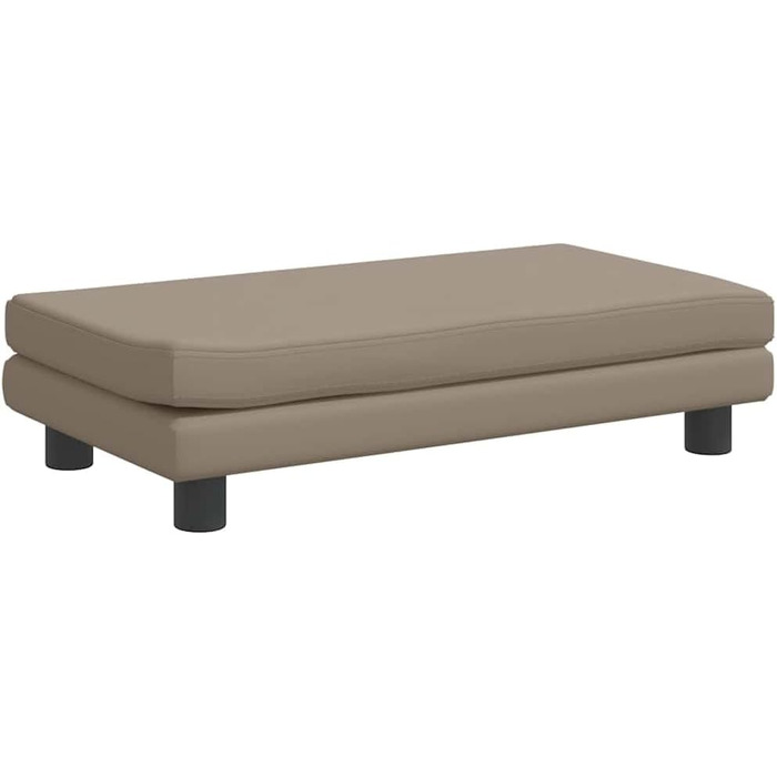 Ляжка для собак, м'який лежак з розширеним спальним місцем, диван-софа для маленьких собак, котів, штучна шкіра (капучино)