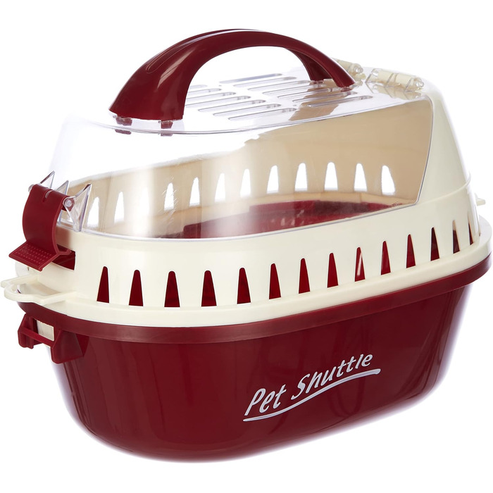 Транспортний бокс для тварин Karlie Transportbox Pet Shuttle L: 25x19x18 см, червоний (10x5x10 см)