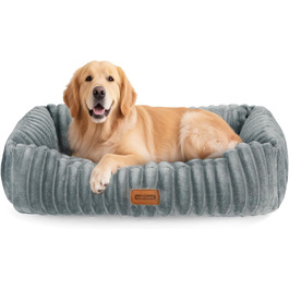 Nobleza лежанка для собак середніх порід, 65x55x20 см, сіра, знімний чохол, неслизьке дно