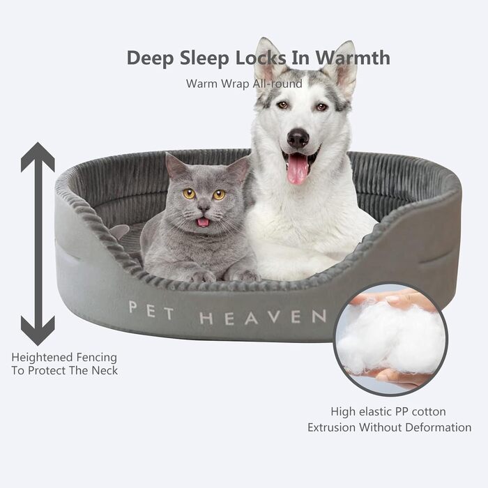 Ортопедичне ліжко для собак PETCUTE середнього розміру, миється, подушка для собак, котячі ліжка, кошик для собак з неслизьким дном, заспокійливе ліжко для домашніх тварин, блакитний+сірий